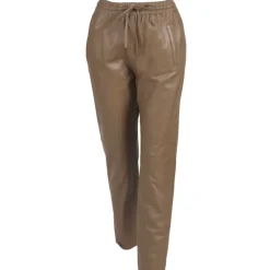Trousers*OAKWOOD Gift Coffee- Genuine Leather Jogpants