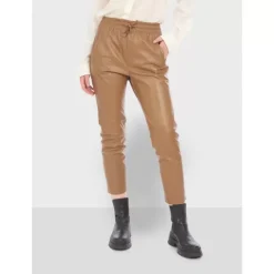 Trousers*OAKWOOD Gift Coffee- Genuine Leather Jogpants
