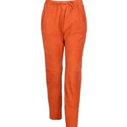 Trousers*OAKWOOD Gift Coral - Genuine Suede Leather Jogpants