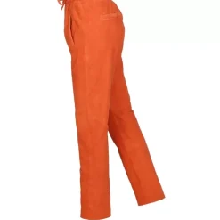 Trousers*OAKWOOD Gift Coral - Genuine Suede Leather Jogpants