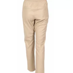 Trousers*OAKWOOD Gift Dark Beige - Genuine Leather Jogpants