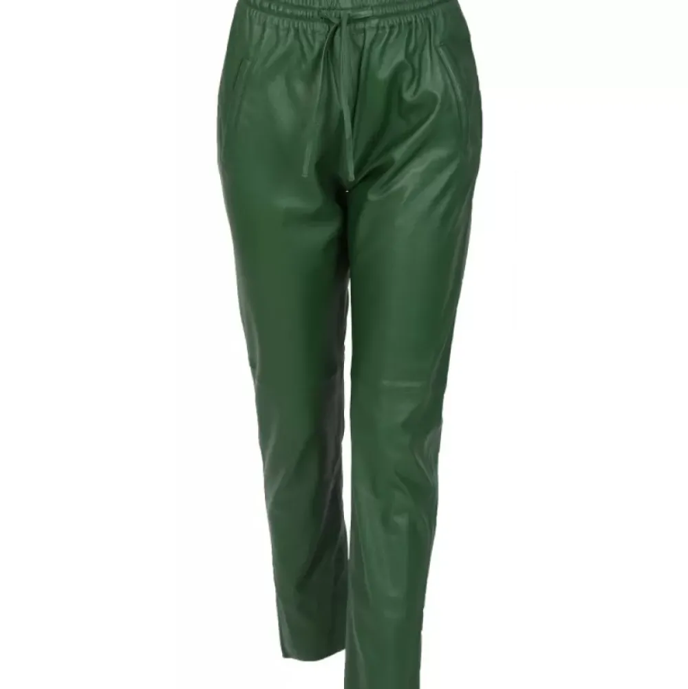 Trousers*OAKWOOD Gift Emerald- Genuine Leather Jogpants
