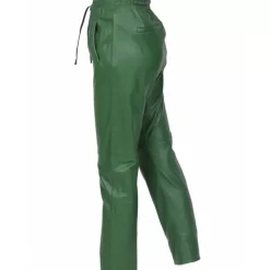 Trousers*OAKWOOD Gift Emerald- Genuine Leather Jogpants