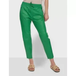 Trousers*OAKWOOD Gift Green - Genuine Leather Jogpants