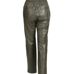 Trousers*OAKWOOD Gift Khaki - Genuine Leather Jogpants