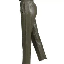 Trousers*OAKWOOD Gift Khaki - Genuine Leather Jogpants
