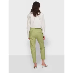 Trousers*OAKWOOD Gift Light Green - Genuine Leather Jogpants