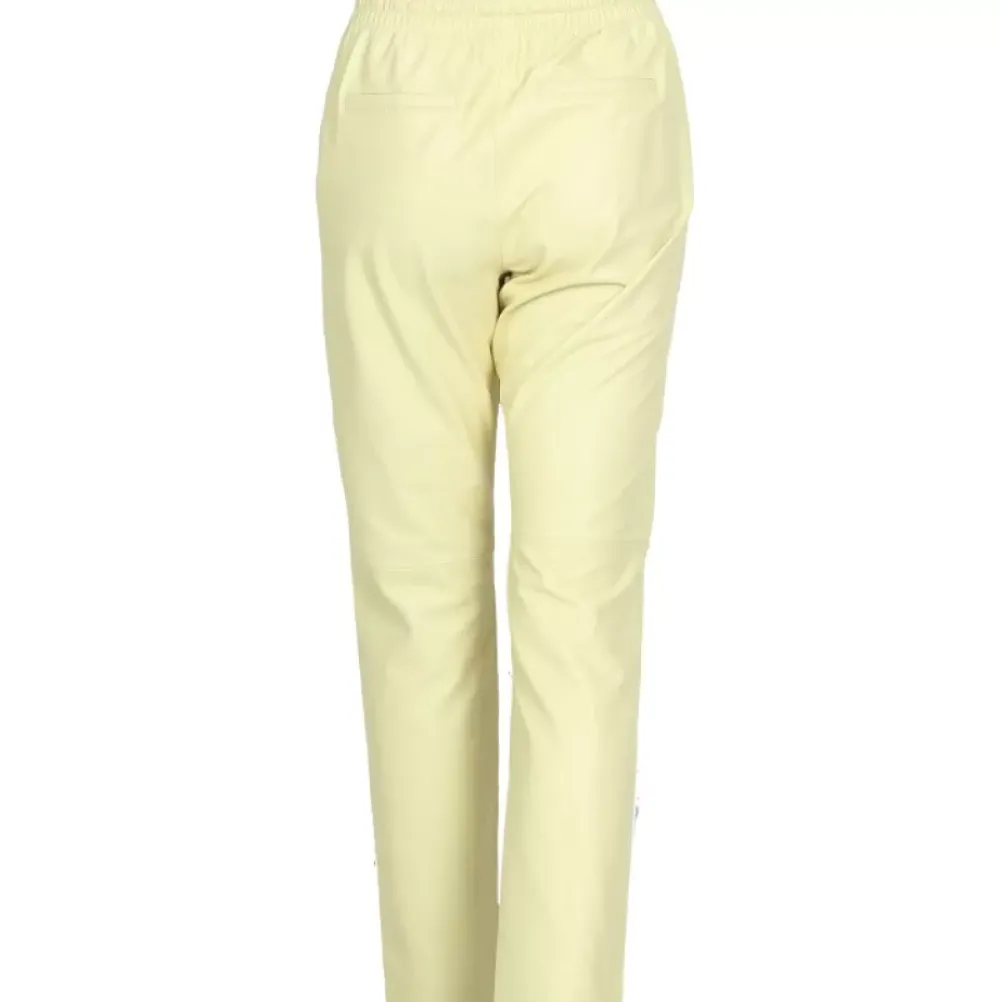 Trousers*OAKWOOD Gift Light Yellow - Genuine Leather Jogpants