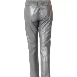 Trousers*OAKWOOD Gift Metal Anthracite - Genuine Leather Jogpants