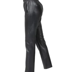 Trousers*OAKWOOD Gift Metal Black - Genuine Leather Jogpants