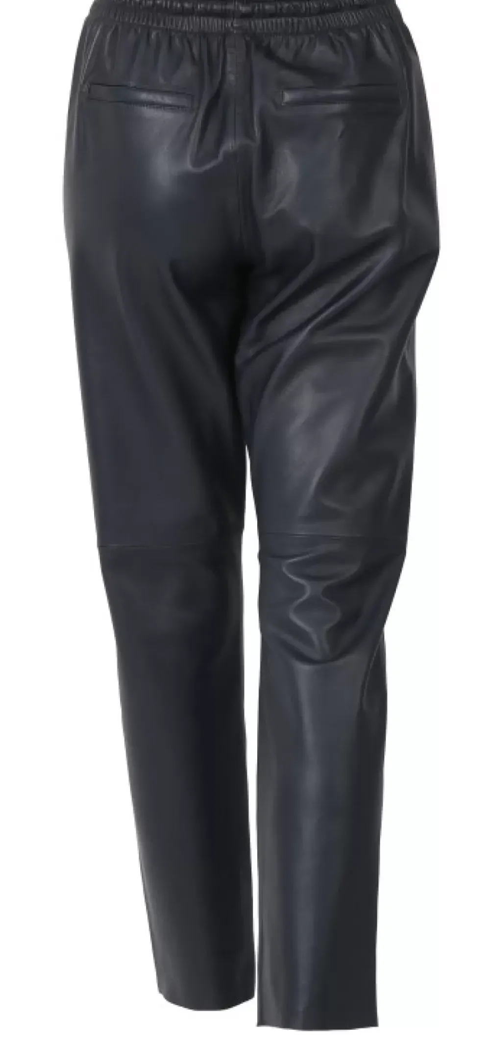 Trousers*OAKWOOD Gift Navy Blue - Genuine Leather Jogpants