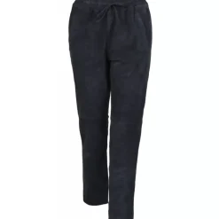 Trousers*OAKWOOD Gift Navy Blue - Genuine Suede Leather Jogpants