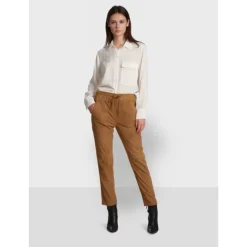Trousers*OAKWOOD Gift Tan - Genuine Suede Leather Jogpants