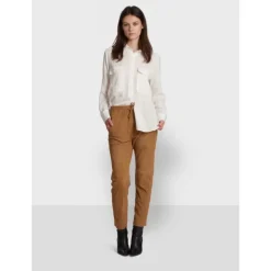 Trousers*OAKWOOD Gift Tan - Genuine Suede Leather Jogpants