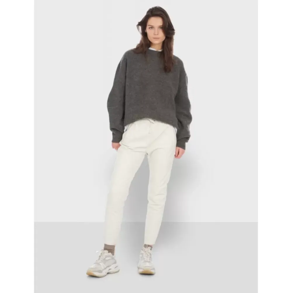 Trousers*OAKWOOD Gift White - Genuine Leather Jogpants