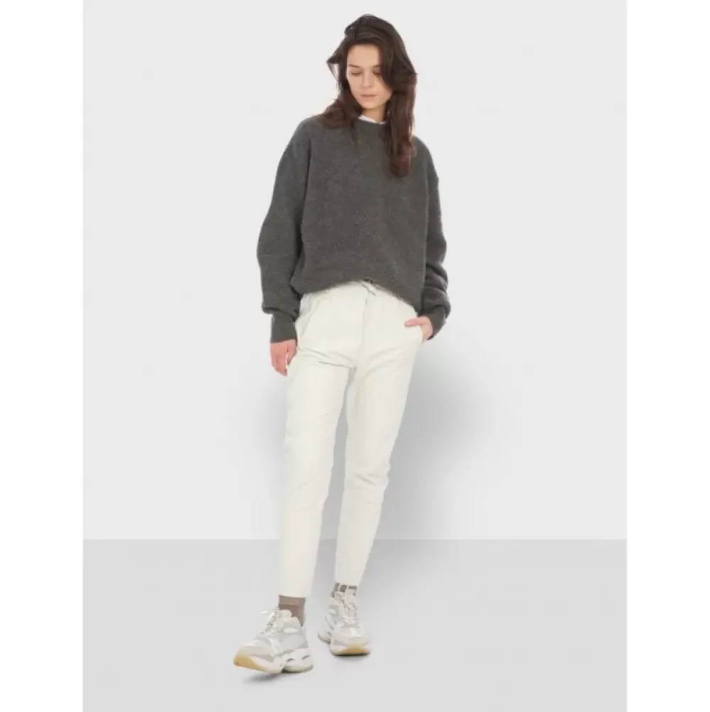 Trousers*OAKWOOD Gift White - Genuine Leather Jogpants