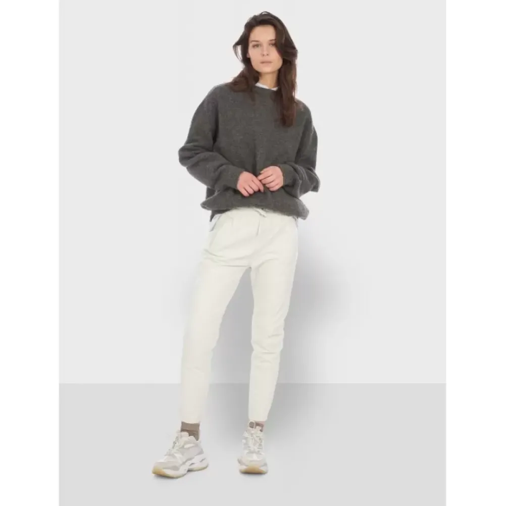 Trousers*OAKWOOD Gift White - Genuine Leather Jogpants