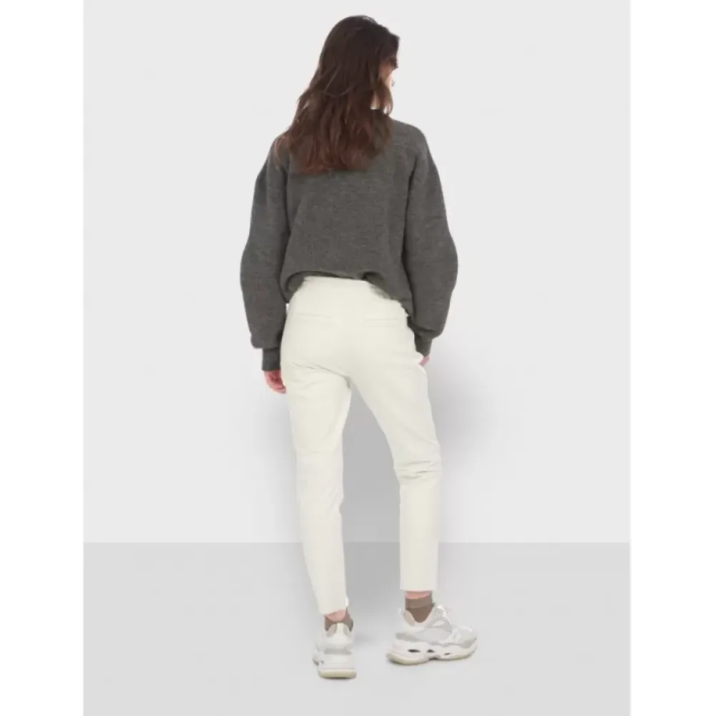 Trousers*OAKWOOD Gift White - Genuine Leather Jogpants