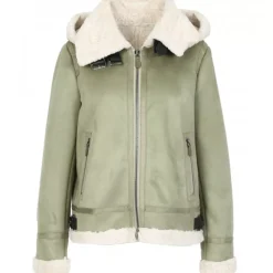 Biker Jackets*OAKWOOD Gloria Almond - Faux Shearling Bomber Jacket