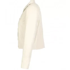 Jackets*OAKWOOD Grace Eggshell - Genuine Leather Short Jacket With Buttons
