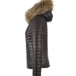 Downjackets*OAKWOOD Happy Chocolate - Two-Tone Genuine Leather Down Jacket