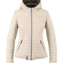 Downjackets*OAKWOOD Happy Eggshell- Real Fur Hooded Genuine Leather Jacket