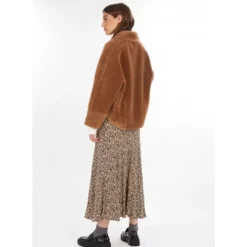 Jackets*OAKWOOD Helen Cognac - Faux Shearling Reversible Jacket