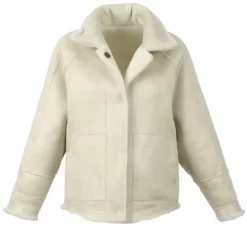 Jackets*OAKWOOD Helen Light Beige - Faux Shearling Reversible Jacket