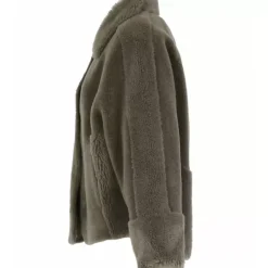 Jackets*OAKWOOD Helen Pale Green - Faux Shearling Reversible Jacket