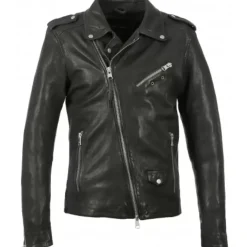 Jackets*OAKWOOD Hell Dark Grey - Biker Jacket With Asymmetrical Closure