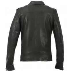 Jackets*OAKWOOD Hell Dark Grey - Biker Jacket With Asymmetrical Closure