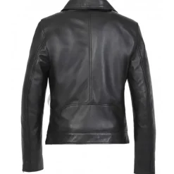 Jackets*OAKWOOD Hommage Black - Genuine Leather Asymmetrical Jacket