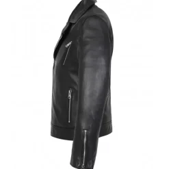Jackets*OAKWOOD Hommage Black - Genuine Leather Asymmetrical Jacket