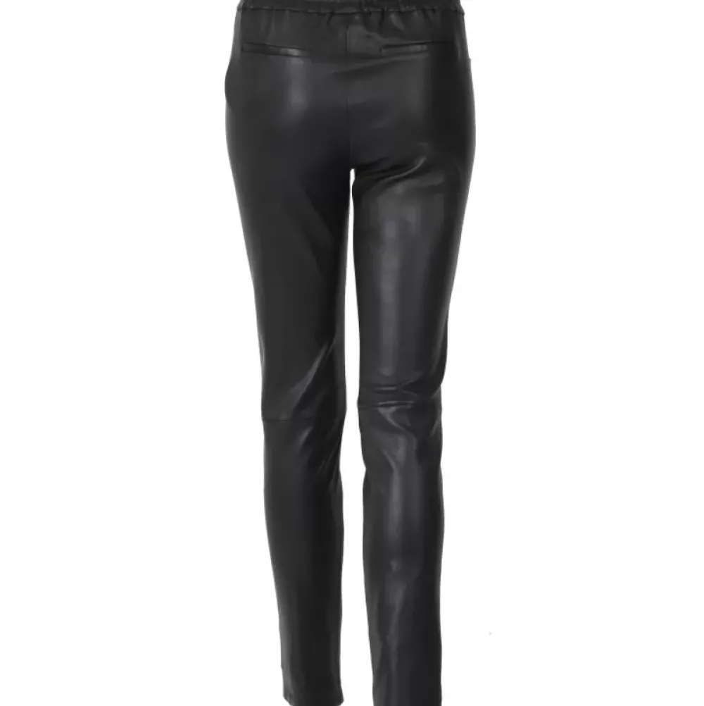 Trousers*OAKWOOD Ivana Black - Stretch Genuine Leather Leggings