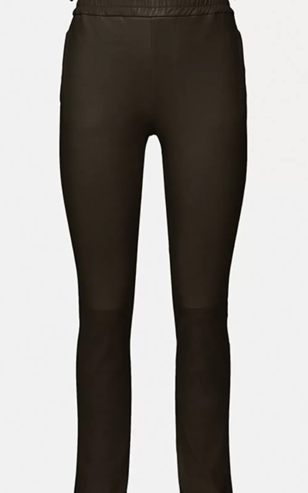 Trousers*OAKWOOD Ivana Dark Brown - Stretch Genuine Leather Leggings