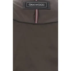 Down Jackets*OAKWOOD Julien Black - Genuine Leather Down Jacket With Press Buttoned Mandarin Collar