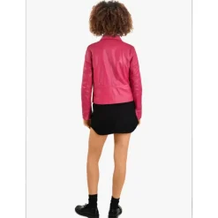 Jackets*OAKWOOD Leslie Fushia - Short Genuine Leather Jacket With Shirt Collar