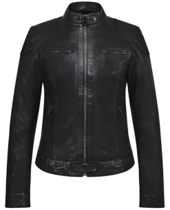 Jackets*OAKWOOD Lina Black - Short Jacket In Genuine Leather