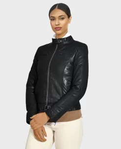 Jackets*OAKWOOD Lina Black - Short Jacket In Genuine Leather