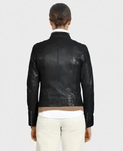Jackets*OAKWOOD Lina Black - Short Jacket In Genuine Leather