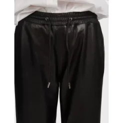 Trousers*OAKWOOD Loft Black - Genuine Leather Short Trousers