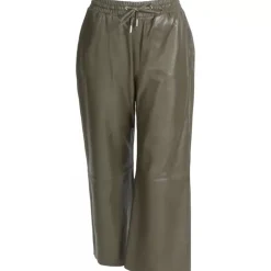 Trousers*OAKWOOD Loft Khaki - Genuine Sheep Leather Short Trousers