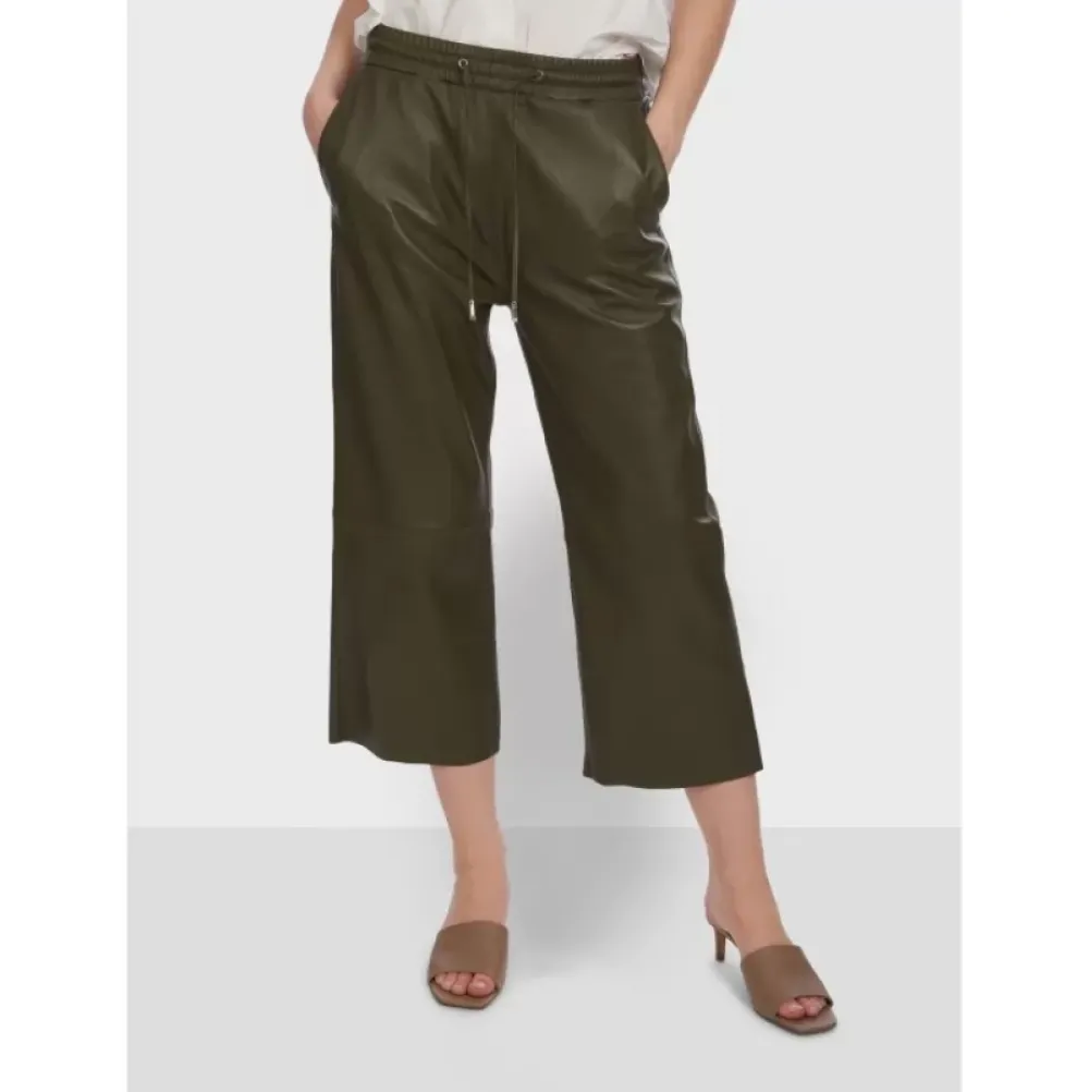 Trousers*OAKWOOD Loft Khaki - Genuine Sheep Leather Short Trousers