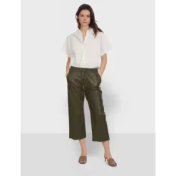 Trousers*OAKWOOD Loft Khaki - Genuine Sheep Leather Short Trousers