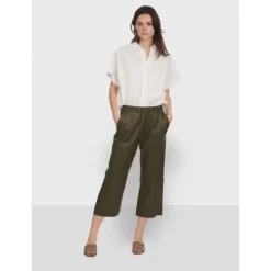 Trousers*OAKWOOD Loft Khaki - Genuine Sheep Leather Short Trousers