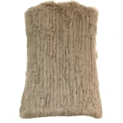 Vests*OAKWOOD Magali Dark Beige - Real Fur Vest