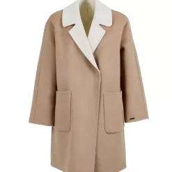 Coats*OAKWOOD Magdalena Taupe - Short Reversible Wool Coat