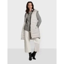 Vests*OAKWOOD Maggy Light Grey - Long Sleveless Down Jacket