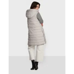 Vests*OAKWOOD Maggy Light Grey - Long Sleveless Down Jacket