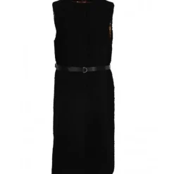 Vests*OAKWOOD Matcha Black- Curly Fake Fur Sleeveless Coat